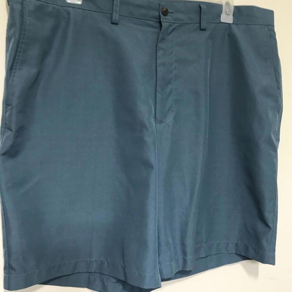 Haggar Mens Chino Shorts Size 42 Dark Blue - Picture 2 of 11